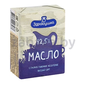 Масло сливочное «Здравушка», 82,5%, 180 г