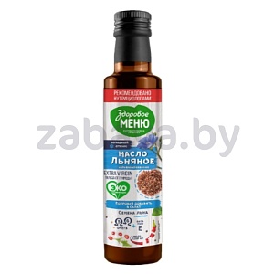 Масло льняное «Здоровое меню», нераф., 250 мл