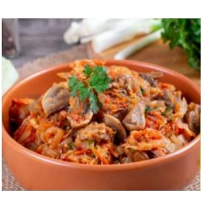 Капуста тушеная с грибами, 1 кг