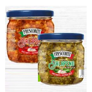 Перец халапеньо Fresconti с чесноком в масле, красный/зеленый, 200 г