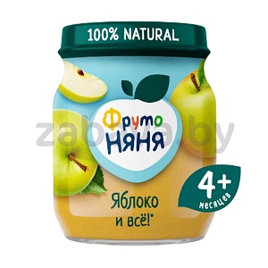 Пюре «Фрутоняня», яблоко, 100 г