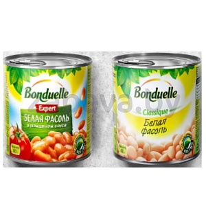 Фасоль Bonduelle, белая или белая в т/с, 400/430 г