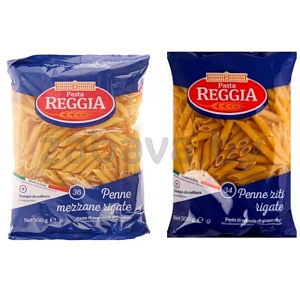 Макароны Reggia, penne ziti rigate №34 или penne mezzane rigate №36, 500 г