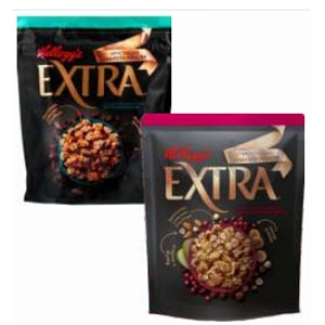 Гранола-мюсли Kellogg’s Extra, с мол. шок. или с фрукт., ягод., орех., 300 г