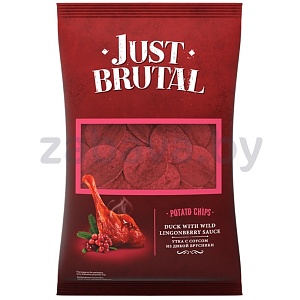 Чипсы Just Brutal, утка с соусом из дикой брусники, 85 г