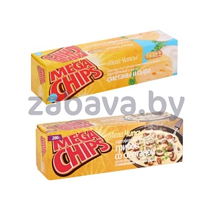Чипсы «Mega Chips», сметана-сыр или грибы-сметана, 200 г