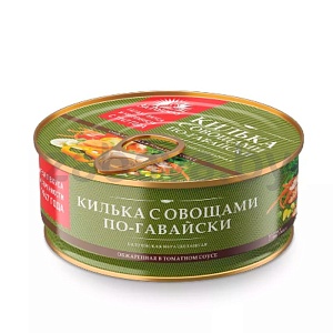 Консервы «За Родину» «Килька с овощами по-гавайски», 240 г
