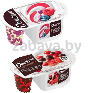 Йогурт «Даниссимо», клубника и мол. шок. ягоды, 6,9%, 105 г