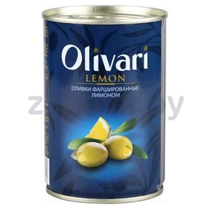 Оливки зелёные Olivari, лимон, 300 г