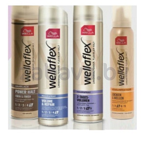 Лак или мусс для волос Wella Wellaflex, 250/200 мл, в ассорт.