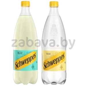 Напиток Schweppes, биттер лемон или индиан тоник, газ., 1 л