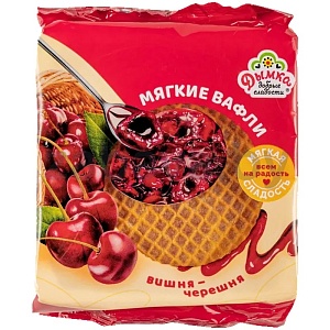 Вафли мягкие «Дымка», вишня-черешня, РФ, 150 г