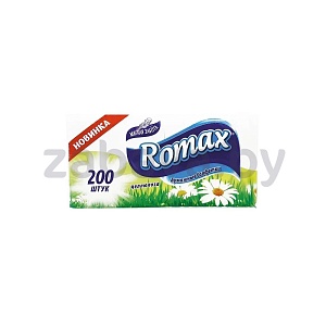 Салфетки бумажные Romax, белые, 200 шт.