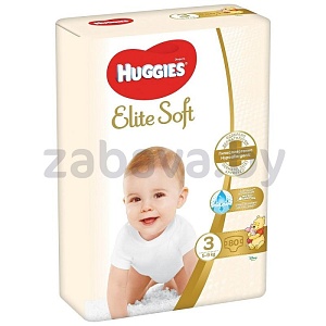 Подгузники Huggies Elite Soft 3 (5–9 кг), 80 шт.