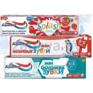 Зубная паста детская Aquafresh, 50 мл, в ассорт.