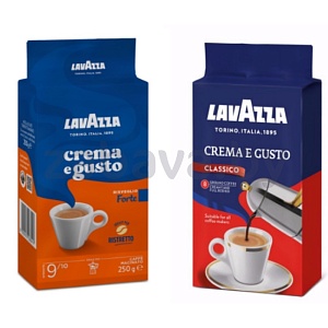 Кофе молотый Lavazza Crema e Gusto Classico или Forte, 250 г