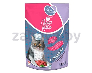Корм для кошек «Пища котов», 85 г