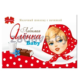Шоколад молочный детск. «Любимая Алёнка» baby, КФ «Коммунарка», 100 г