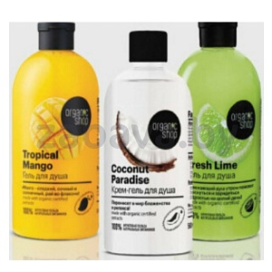 Гель-крем для душа Organic Shop, 500 мл, в ассортименте