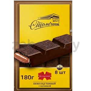 Шоколад «Столичный элит» темный с нач., 180 г, «Коммунарка»