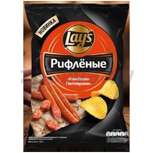 Чипсы Lay's, колбаски пепперони, 90 г
