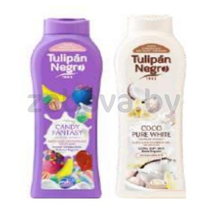 Гель для душа Tulipan Negro, 650 мл, конфетн. фантазия или бел. кокос