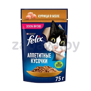 Корм для кошек Felix, курица в желе, 75 г