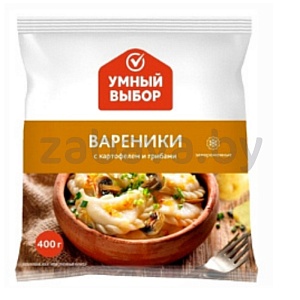 Вареники «Умный выбор», картофель и грибы, 400 г