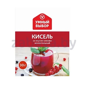 Кисель «Умный выбор», клюква, 30 г