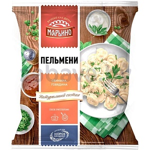 Пельмени «Марьино» со свининой и говядиной, 400 г
