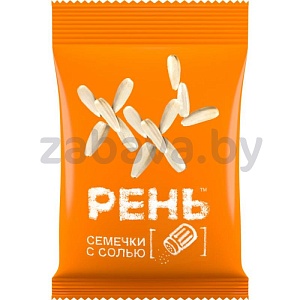 Семечки подсолнечника «Рень», белые, жареные, с солью, 100 г