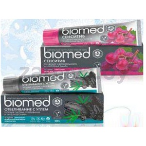 Зубная паста Biomed, отбеливание с углем или сенситив, 100 г