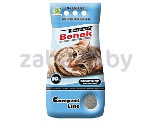 Наполнитель бентонитовый комкующийся Super Benek Compact Line без запаха, 10 л