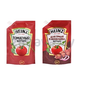 Кетчуп Heinz, томатный или для гриля и шашлыка, 550 г
