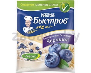 Каша овсяная Nestle «Быстров» со вкусом черники/лесные ягоды, 40 г