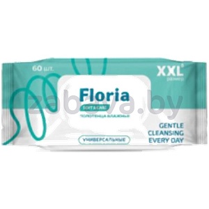 Полотенца влажные Floria XXL, 60 шт.