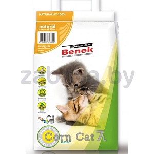 Комкующийся наполнитель Super Benek кукурузный, Corn Cat, 7 л