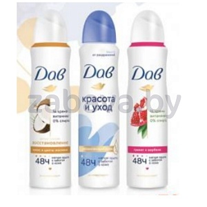 Дезодорант-антиперспирант «Дав», 150 мл, в ассорт.