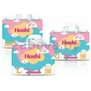 Подгузники Hoshi 4/34 шт., 5/32 шт., 6/28 шт.