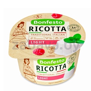 Сыр «Рикотта» Bonfesto Ricotta Light, мягкий, 40%, 150 г