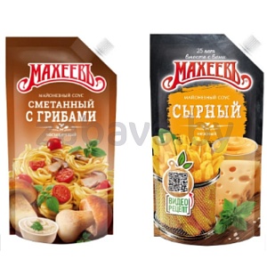 Соус майонезный «Махеев», сырный или сметанн. с грибами, 200 г