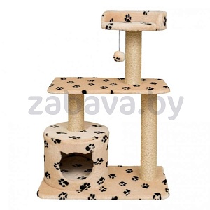 Когтеточка с домиком Q-zoo, 75×45×114 см