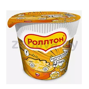Пюре картофельное б/п «Роллтон», 4 сыра, 40 г