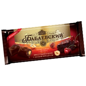 Шоколад темн. «Бабаевский», вишнев. брауни и цел. фундук, 165 г