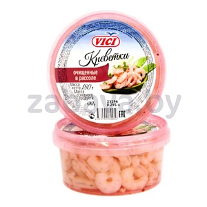 Креветки Vici, отварные, в рассоле, 180 г