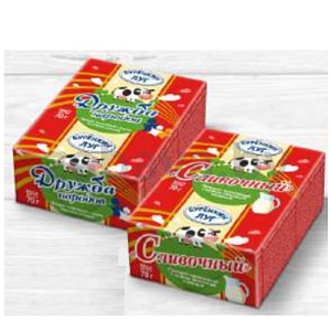 Продукт плавленый «Буренкин луг», сливочный/дружба народов, 70 г
