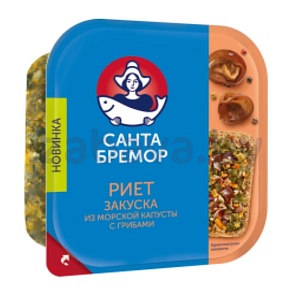 Закуска «Санта Бремор» «Риет» из морской капусты с грибами, 150 г
