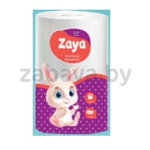 Полотенце бумажное Zaya, 2 слоя, 1 рулон