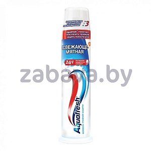 Зубная паста Aquafresh Fresh and Minty с фтором, помпа, 100 мл