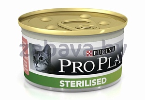 Pro Plan консервы для взрослых стерилизованных кошек, паштет с тунцом и лососем, 85 г